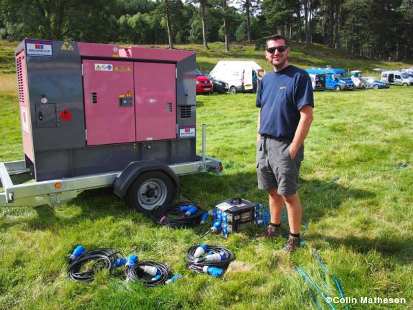 Gus Macleod - team leader of Limelight Event Services has the power